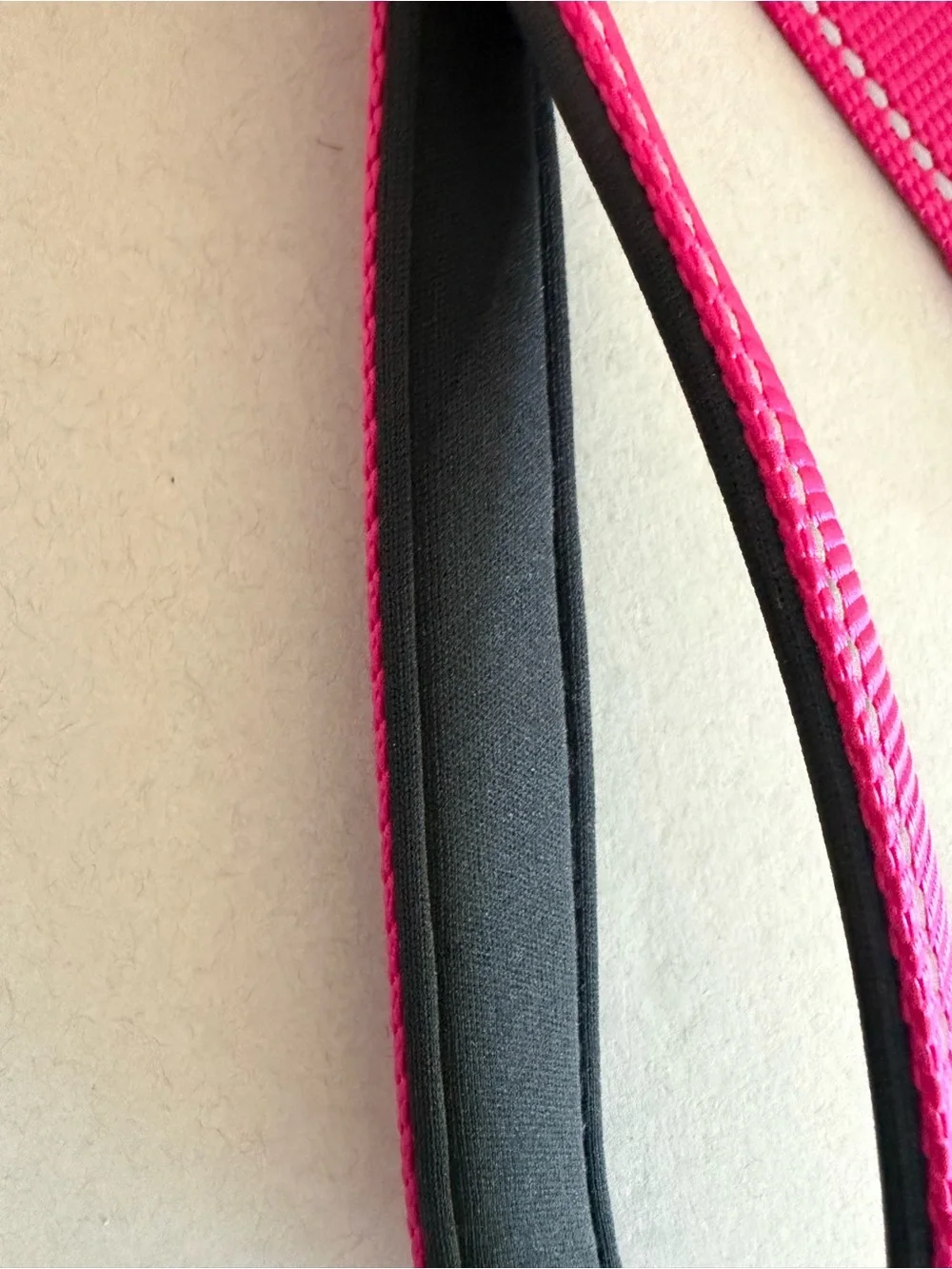 Pink 4 FT Nylon Dog Leash w/Silver Clip, Reflective Stitching & Padded Handle.